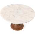 thumbnail image 3 of A&B Home Marble Cake Stand in White – Handcrafted Cake Pedestal, Marble and Mango Wood Display Table for Presenting Cakes, Pastries, Desserts. Cake Stands, 3 of 5