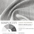 thumbnail image 5 of 2 Pack Linen Textured Curtains 63 inches Light Gray Bedroom Living Room Window Curtain Set Light Filtering Drapes Grommet Top 2 Panels, 5 of 8