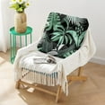 thumbnail image 2 of Tropical Plant Floor Pillow&nbsp;– 22x22 Inch Large Cushion, Dutch Velvet, Jungle Leaves Pattern (Bold & Natural), 2 of 7