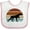 White/Pink, variant on Inktastic Hunting Dog Retro Sunset Boys or Girls Baby Bib