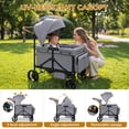 thumbnail image 5 of Vomeast Single Seat Wagon Stroller for Kids, Outdoor Baby Stroller, 5-Piont Harness & Canopy,All-Terrain,Gray, 5 of 11