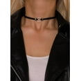 thumbnail image 2 of Goth Hippie O Ring Choker, Black Faux Leather Choker, Halloween Christmas New Year Jewelry Gift For Women, 2 of 7