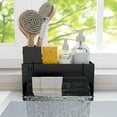 thumbnail image 3 of Sitlais Black Sponge Holder for Kitchen Sink, Sink Caddy Organizer with High Brush Holder, Kitchen Countertop Organizer & Storage Essential, Rustproof Metal, Soap Dispenser Organizer, 3 of 10