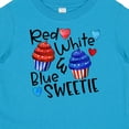 thumbnail image 4 of Inktastic 4th of July Red, White and Blue Sweetie Cupcakes and Stars Boys or Girls Baby T-Shirt, 4 of 5