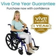 thumbnail image 4 of Vive Heavy-Duty Bariatric Wheelchair for Adults (Supports 400 lbs) – Foldable, Manual Transport Chair with 20" Wide Seat – Portable for Travel & Easy Transfers, Blue, 4 of 9