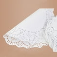thumbnail image 4 of 100pcs Disposable Oil-absorbing White Lace Paper Doilies Cake Box Liner Packaging Paper Pad 6.5", 4 of 6