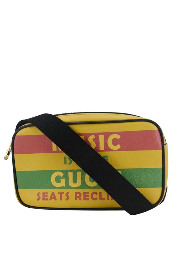 Pre-Owned GUCCI 100 Centennial Music Is Mine Leather Belt Bag Multicolor 602695