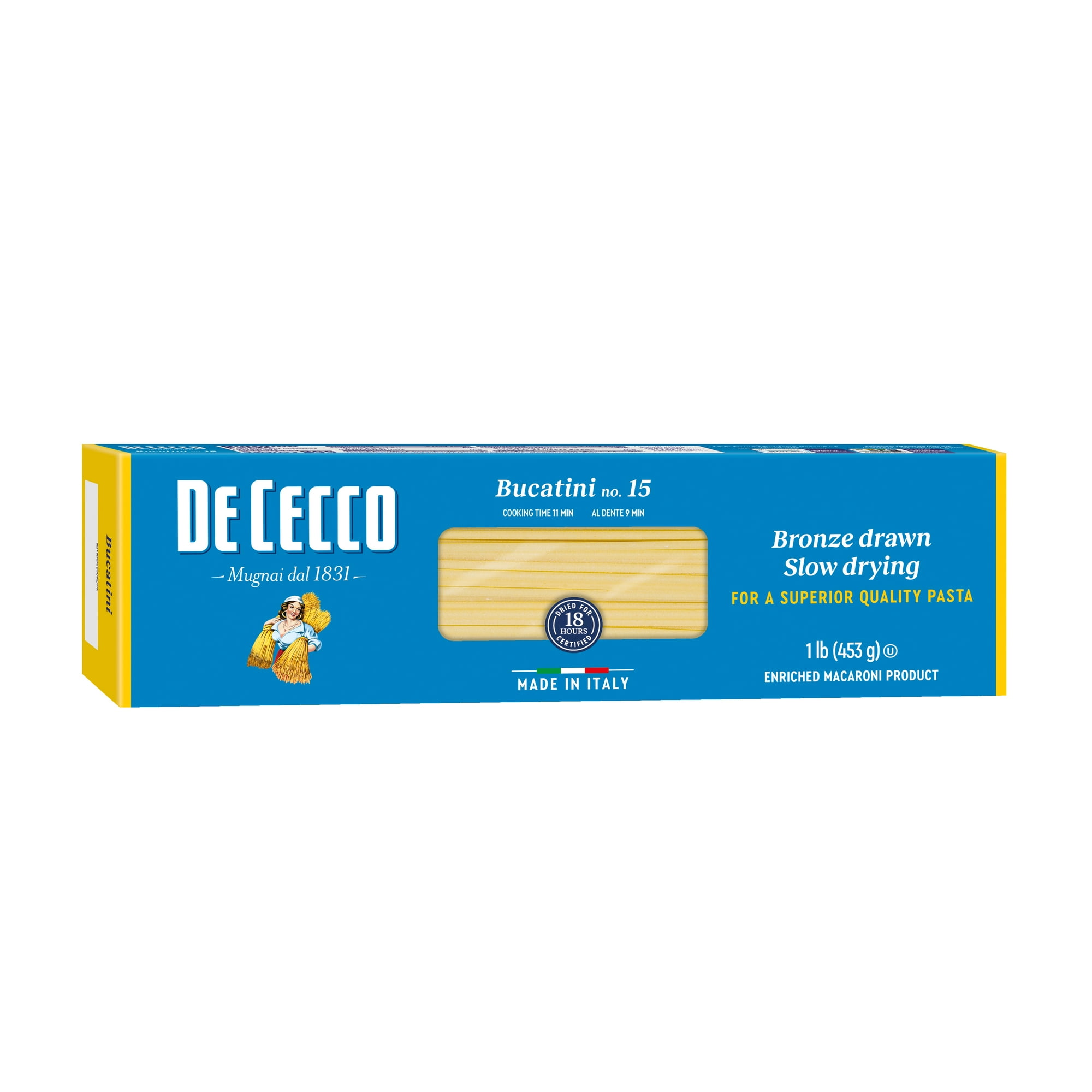 De Cecco Bucatini No.15 Semolina Pasta, 16 oz