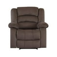 thumbnail image 2 of Titan Furnishings Transitional Microfiber Fabric Recliner Chair in Brown, 2 of 9