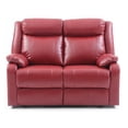 thumbnail image 6 of Glory Furniture Ward Faux Leather Double Reclining Loveseat in Red, 6 of 6