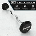 thumbnail image 2 of Synergee Fixed 10LB Easy Curl Bar Pre Weighted Curved Steel Bar with Rubber Weights - Fixed Weight, 2 of 7
