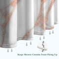 thumbnail image 6 of White Rose Gold Marble Shower Curtain 36"x72" ,Bathroom Decorative Shower Curtains Set with 12 Hooks,Modern Waterproof Washable Shower Curtain, 6 of 6