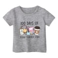 thumbnail image 4 of TZEWGL Cute Shirt For Infnat Solid Color Letter Printed Round Neck Short Sleeved Clothes For Kids size 10-12T, 4 of 4