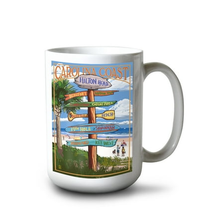 

15 fl oz Ceramic Mug Hilton Head South Carolina Destinations Sign Dishwasher & Microwave Safe