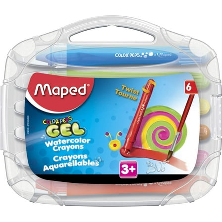 Maped Color'Peps Gel Retractable Watercolor Crayons - Set of 6