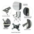 thumbnail image 4 of KingCamp Lightweight Foldable Outdoor Camping Chair, 2 Pack, Black/Grey, 4 of 12