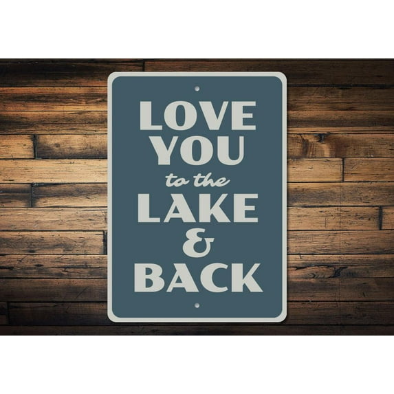 Lake Love Novelty Decor, Metal Wall Sign - 10x14 Inches