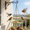 thumbnail image 5 of Hanging Bird Bath Feeder Food Tray Birds Feeds for Feeding Hummingbird, Bluebird, Cardinal, Squirrels, Doves, Seed Holder, Outside Outdoor Garden Decoration for Attracting Wild Birds, 5 of 6