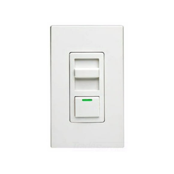 Leviton IP710-DLZ IllumaTech Slide Dimmer for LED 0-10V Power Supplies, 1200VA, 10A LED, 120/277 VAC, White w/ Color Change Kits Included