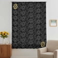 thumbnail image 2 of Black Golden Floral Sheer Curtains 54 Inches Long, Modern Abstract Art Spring Flowers Light Filering Curtains, Breathable Simi Curtain Privacy Drapes for Kitchen Bathroom Small Window Treatment, 2 of 9