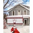 thumbnail image 5 of Garage Door Banner Cover 7 x 16 ft, Merry Christmas Gnome and Snowflake Red and Black Buffalo Plaid Wood Christmas Garage Door Decorations Holiday Christmas Decor for Winter New Year Xmas Party, 5 of 6