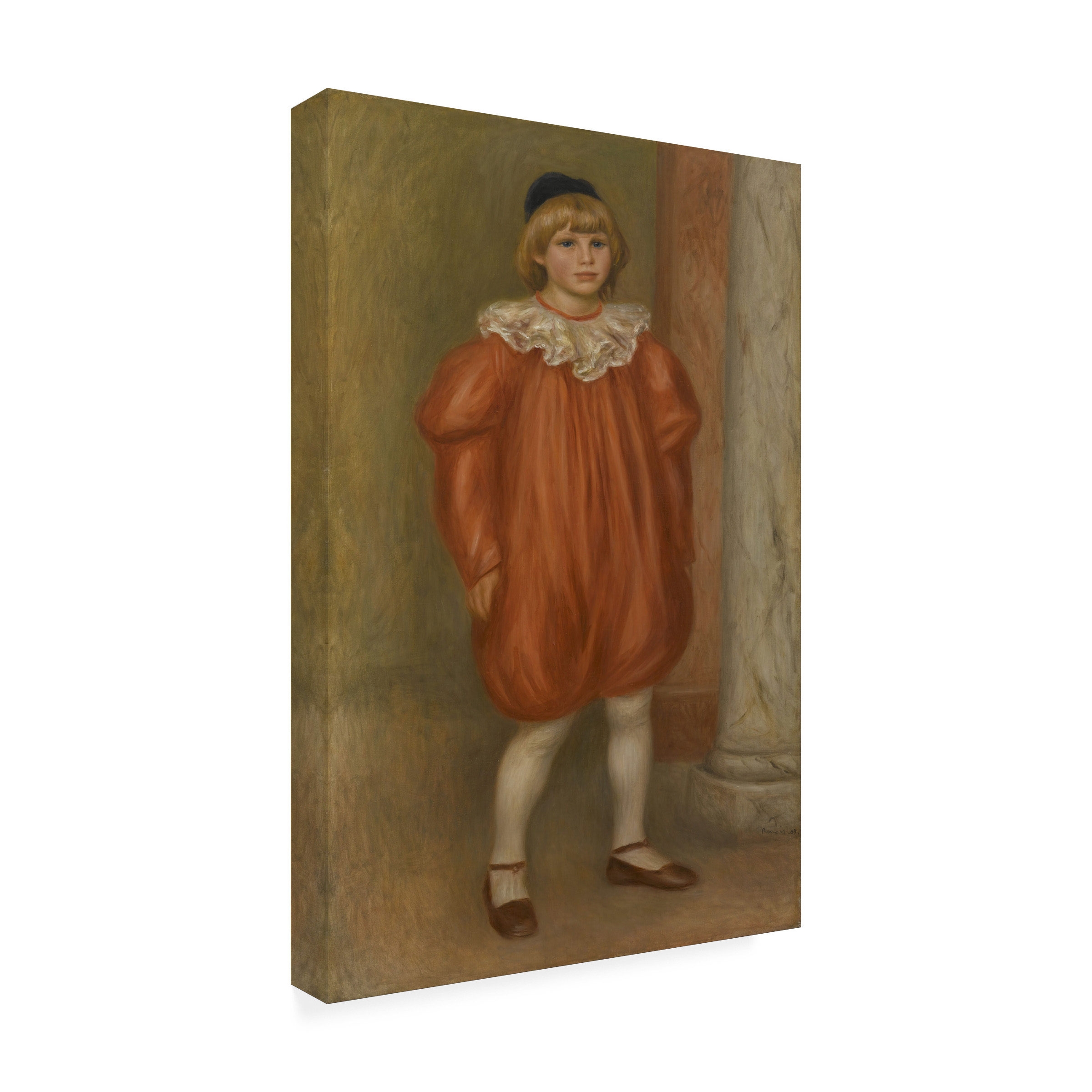 Renoir 'Claude Renoir In Clown Costume' Canvas Art
