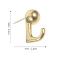thumbnail image 2 of BESTYASH 50Pcs Wall Push Pin Hooks Golden Metal for Hanging Photos Maps and Calendars Home Use, 2 of 6