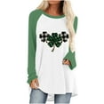 thumbnail image 2 of Plus Size Women's St. Patrick's Day Themed Printed Pullover Raglan Sleeve Round Neck Shirt, 2 of 5