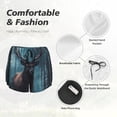 thumbnail image 6 of Lsque Mystical Forest Elk Printed Women's Running Shorts with Liner Pockets,Elastic Quick Dry Workout Athletic Gym Yoga Shorts,Womens High Waist Shorts-Large, 6 of 9