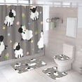 thumbnail image 2 of Bless international Juego de cortinas de ducha con mapa del mundo, cortina de ducha rosa de Hello Kitty, juego de 4 piezas, 2 of 4