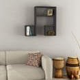 thumbnail image 2 of Ada Home Decor Furniture 34.65" 3 Tier Anthracite Wiola Modern Wall Shelf, 2 of 3