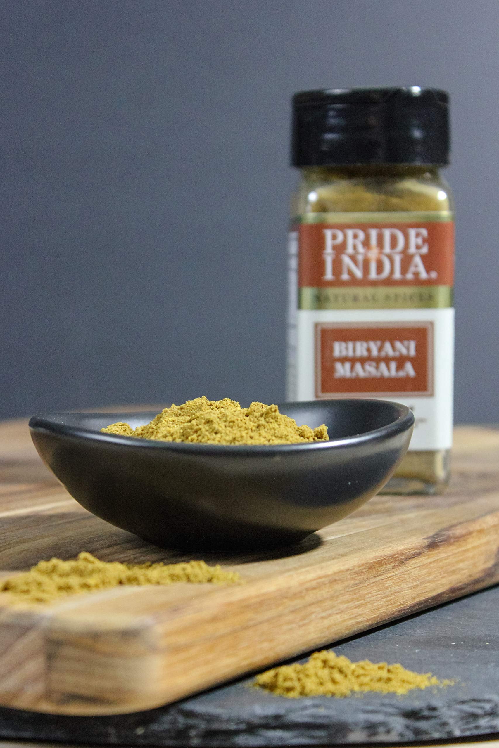 Pride of India - PACK of 6 - Indian Biryani Masala Seasoning Spice - 2.40 oz. Small Dual Sifter Jar-Gourmet Spice Blend - For layered vegetable and meat pilaf – Suitable for Vegetarians & Vegans