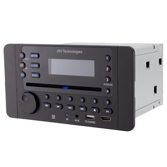 Estéreo para automóvil con Bluetooth, tecnología IRV Radio RV inalámbrica iRV63 Independent Zone 3, compatible con HDMI ARC, aplicación, sonido envolvente digital, A&FM, DVD, MP4, CEC, NFC, reloj, rec
