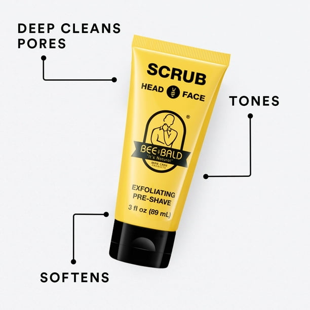 Bee Bald SCRUB Exfoliating Pre-Shave 3 Fl. Oz. - Walmart.com