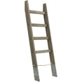 thumbnail image 5 of MyGift Vintage Solid Wood Towel Rack with Silver Metal Legs, Gray, 5 of 7