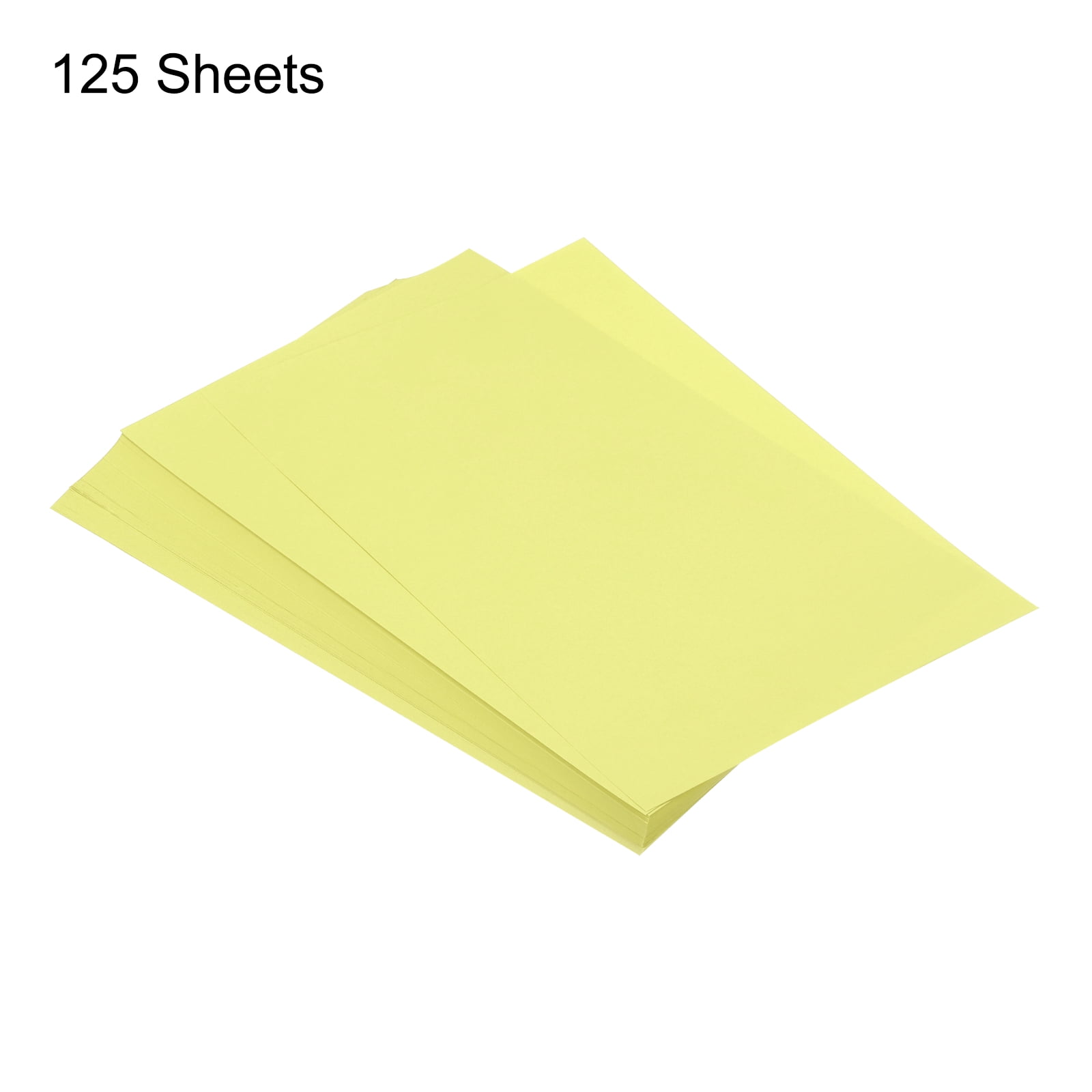 125 Sheets A4 Colored Print Copy Paper 8.3" x 11.7" Origami Paper Printer Paper 80gsm for Printing, Light Yellow