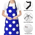 thumbnail image 6 of Pofeuu Blue And White Polka Dot Print Waterproof Apron with Pockets Adjustable Cooking Aprons Kitchen Bib for Baking Household Cleaning, 6 of 8