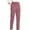 Red, variant on Aofany Women's Solid Pocket Corduroy Pants Straight Elastic Waist Pants Casual High Waist Trousers