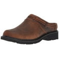 thumbnail image 2 of Women's Laces Crazy Horse Leather Slip-On Mules Round Toe - 09-021-5411-0451 BR 9 M, 2 of 3