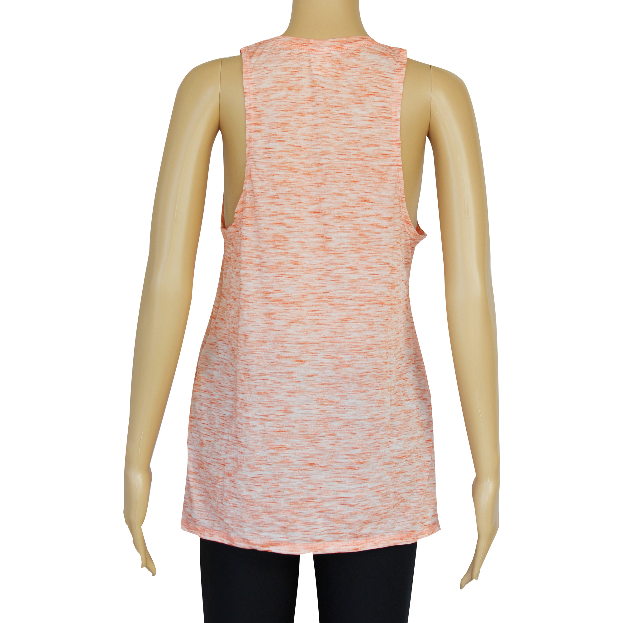 Women's Yoga Tank Tops Activewear Tops Long Workout Shirts Racerback Quick Dry Orange - S - image 3 of 4