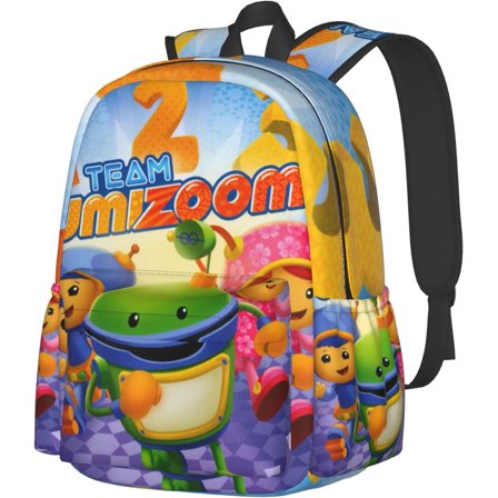 Cartoon Backpacks Team Anime Umizoomi Adjustable Funny Laptop Backpack Double Shoulder Bag for Women Men Climbing Shopping Work