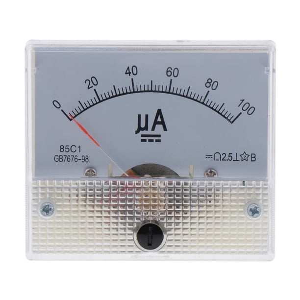 Precisión 85C1-uA Micro Amperímetro Probador de Amperímetro Panel de Corriente Analógico de CC Plástico 0-100uA