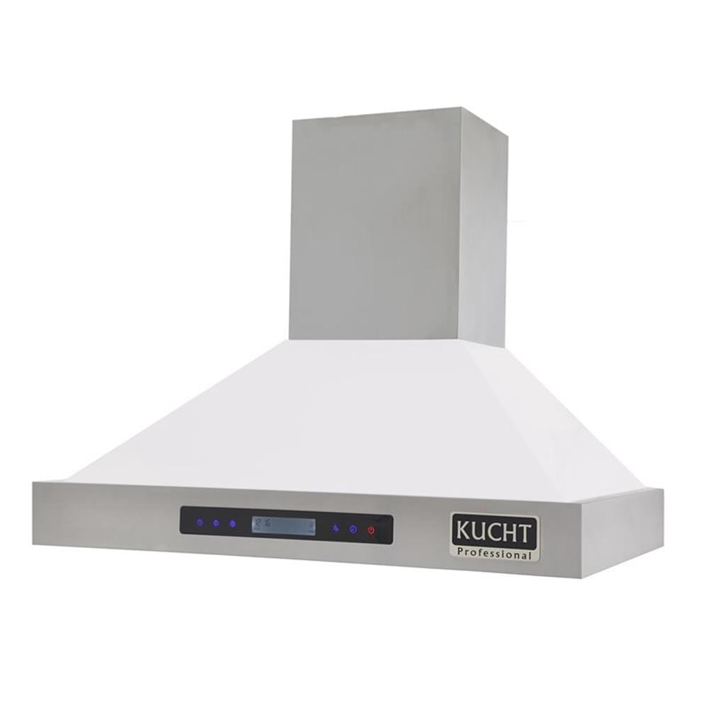 Kucht Professional 36" Stainless Steel Wall Mounted Range Hood in White