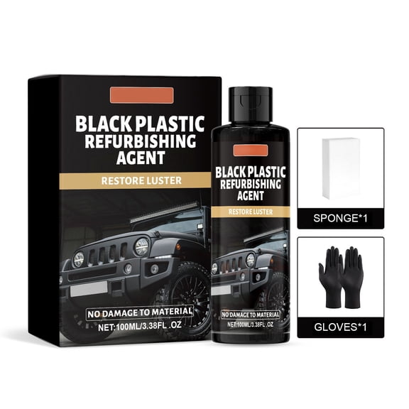 100ml Black Plastic and Trims Restoration Kit Interior Cleaner Polish and Daily Care for Cars