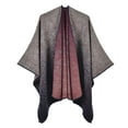 thumbnail image 2 of Clearance Women's Travel Plaid Shawl Wraps Open Front Poncho Cape Warm Oversized Sweaters Casual Cardigan Shawls For Fall Winter Clearance Sale, 2 of 4