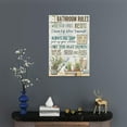 thumbnail image 7 of HFDF Rustic Bathroom Rules Canvas Prints Farmhouse Wall Art, Bathroom Pictures, Laundry Room Decor 12x18inch Framed, 7 of 7