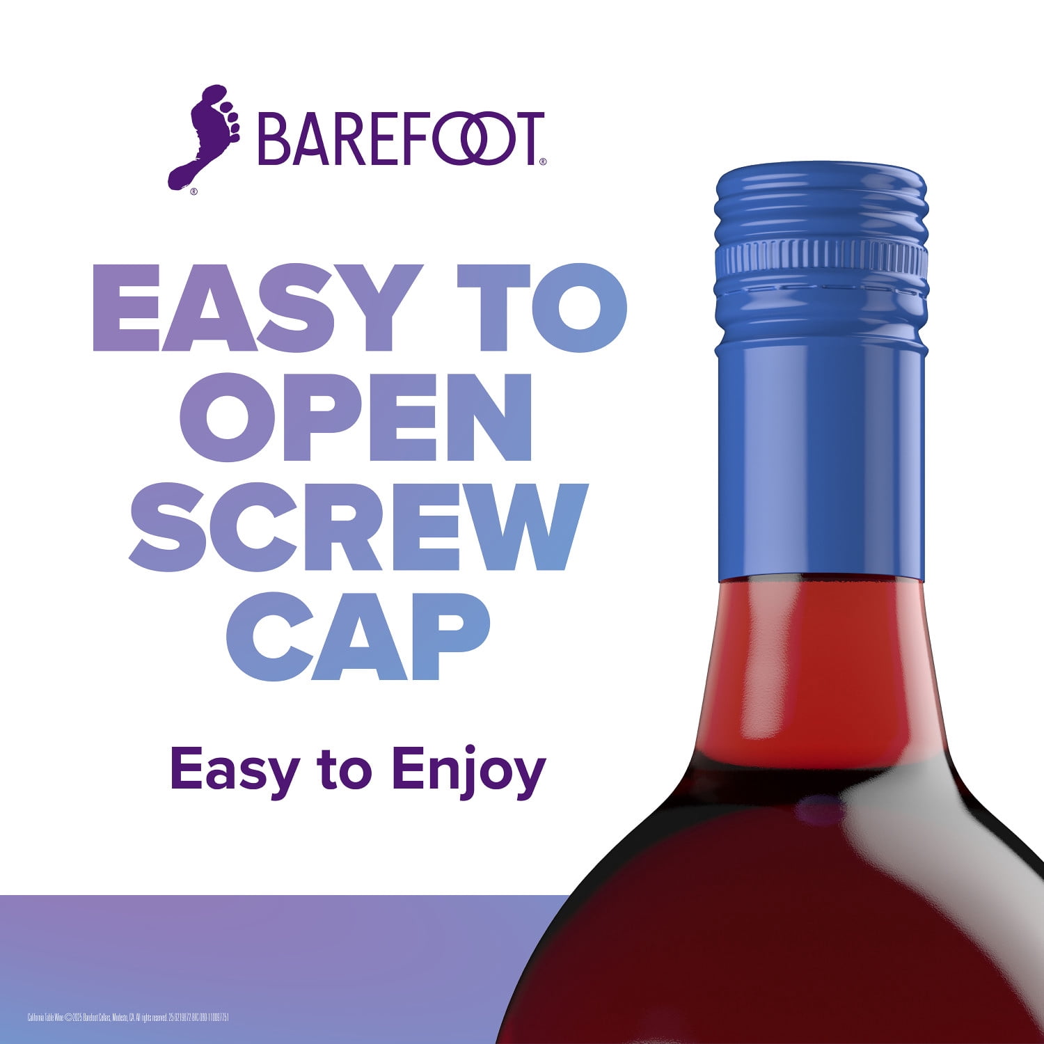 Barefoot Fruitscato Blueberry Moscato Red Wine, 1.5L Bottle, 7.5% ABV
