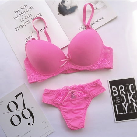 

Ykohkofe Women s Push Up Sexy Padded Bras Set Ladies Underwear Lingerie Lace Bra Knicker