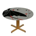 thumbnail image 3 of JEUXUS  Atomic Round Tablecloth,Abstract Mid Century Modern Style Vintage Retro Geometric Water Resistant Polyester Table Cloth Decorative Table Cover for Kitchen, Dining Desk,Party,Holiday, 3 of 7