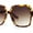 Tortoise - Brown, variant on Womens Classy 90s Oversize Rectangle Designer Fashion Sunglasses Black Smoke
